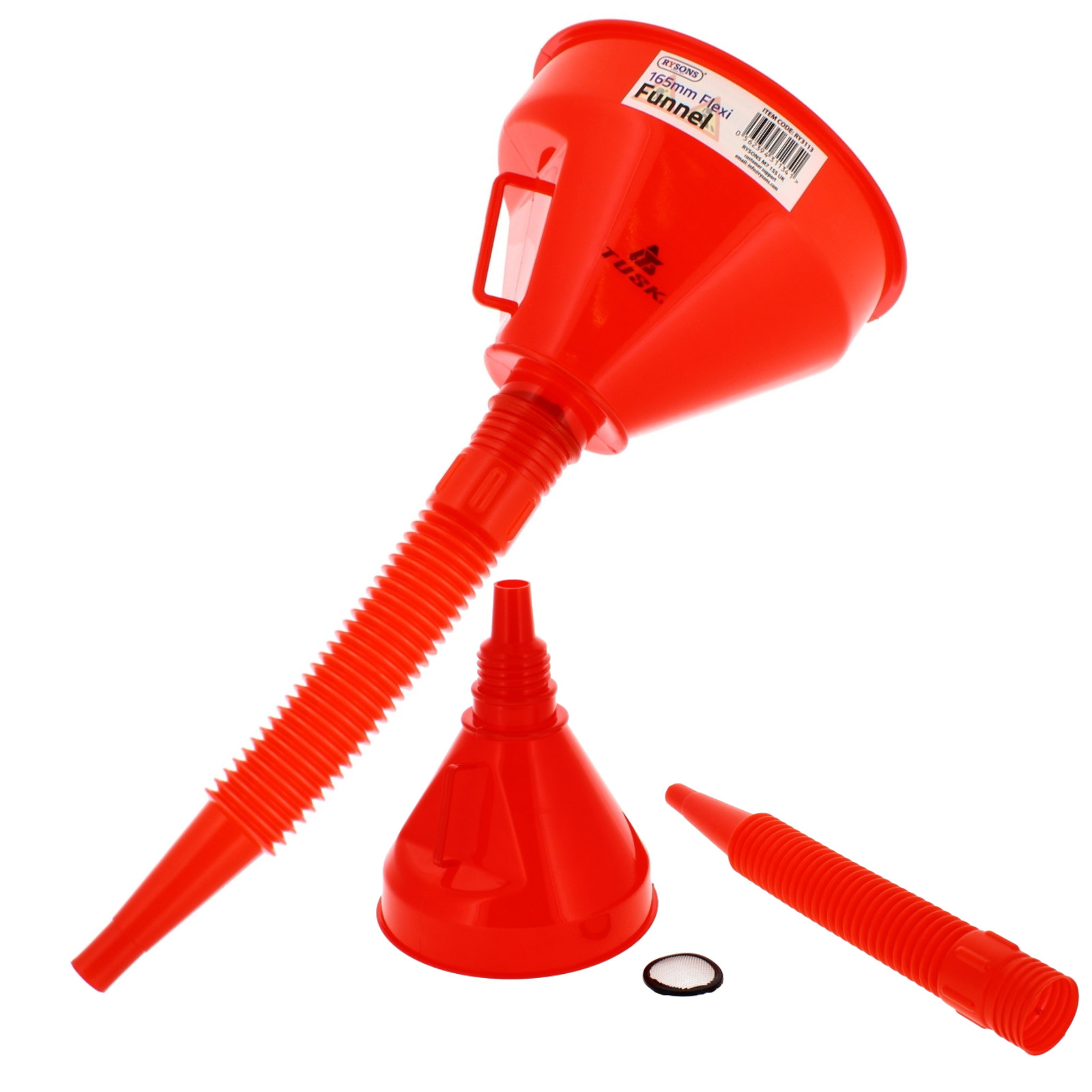 Automotive Funnel with Hose 165mm Plastic Oil Funnel for Oil Change Capless Gas