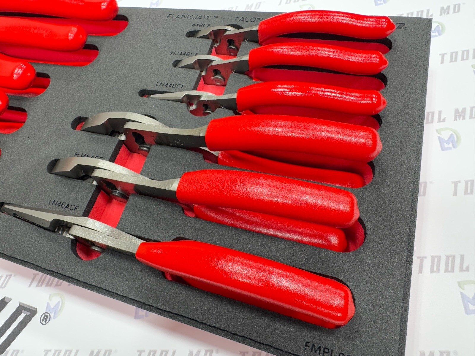 Snap-on Tools USA NEW RED 12pc Master Slip Joint Pliers Foam Set PLSJ1200FR
