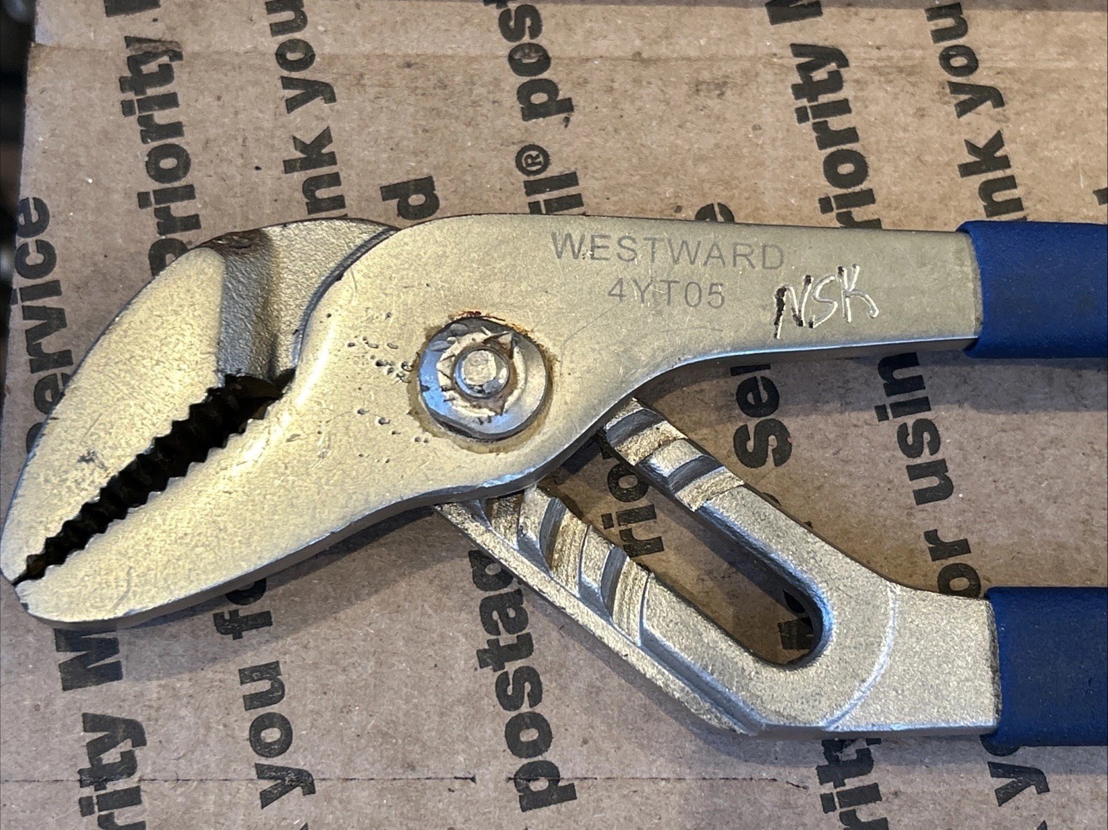 Westward 4YT05 10″ Blue Rubber Handle Groove/Slip Joint Pliers