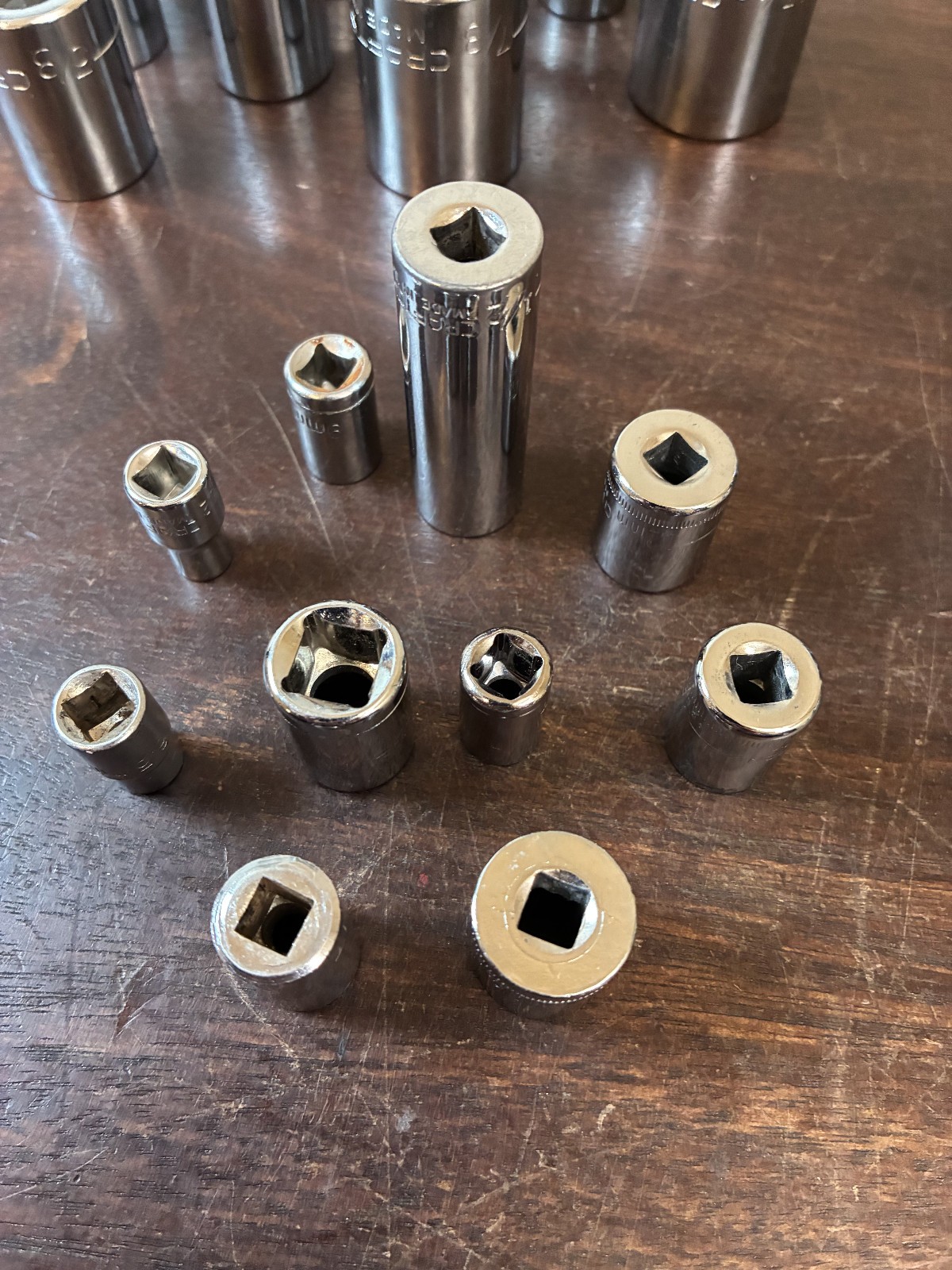 Craftsman Socket Lot of 24 Mix, 1/4″ 3/8″ 1/2″ Drive, 6 & 8 pt