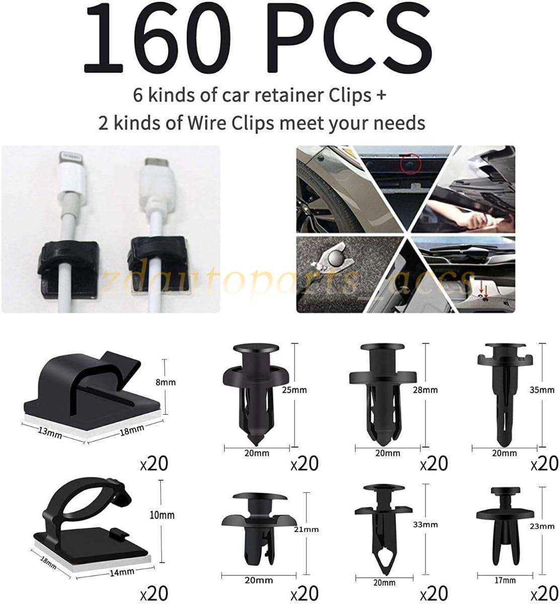 200Pcs Car Trim Removal Tool Set Radio Hand Pry Panel Door Interior Clip Plastic