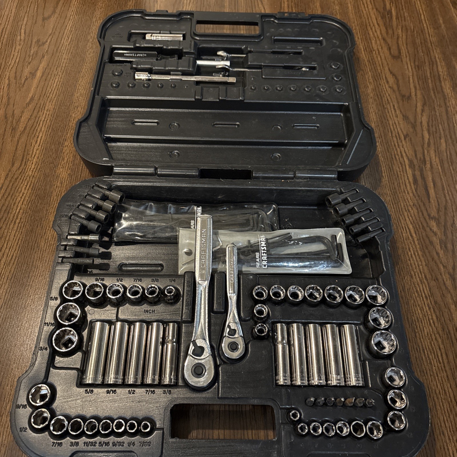 VTG CRAFTSMAN 9-34102 102-PC MECHANICS TOOL RATCHET / SOCKET SET MADE IN USA
