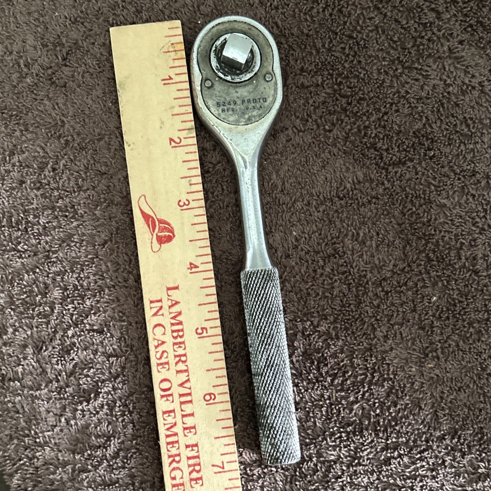 Vintage Proto 3/8″ Drive Pear Head Ratchet 5249 Made in USA Preowned