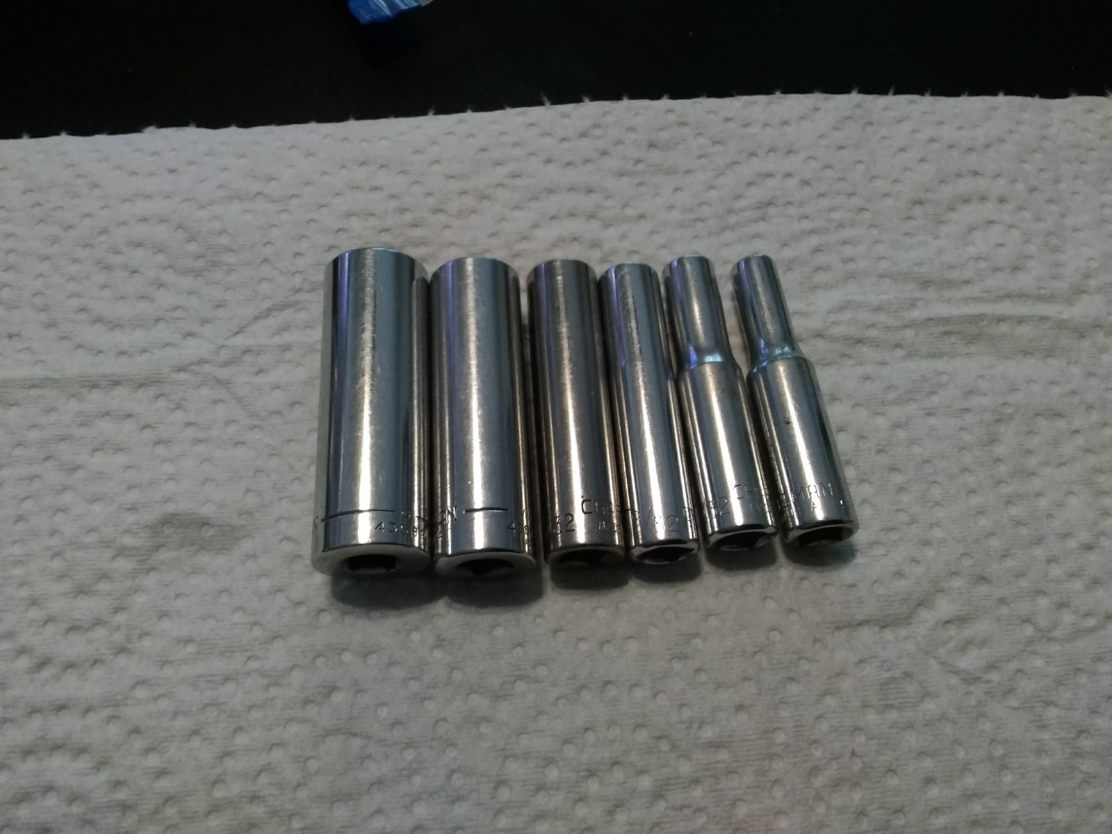 Vintage Craftsman 1/4″ Drive Deep Socket Set 3/16,7/32,9/32,11/32,7/16 & 1/2″