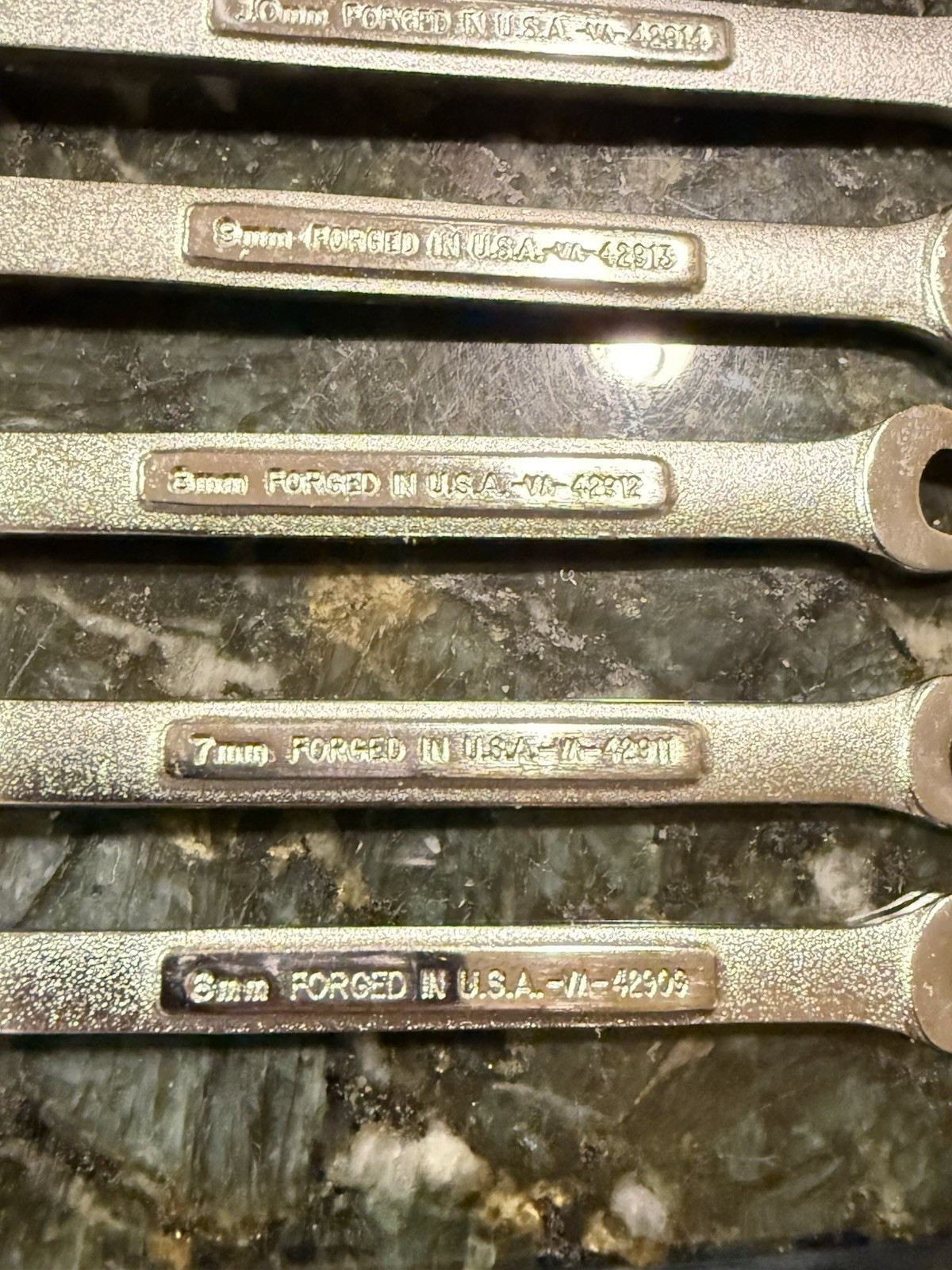 NOS CRAFTSMAN 12pt METRIC Combination Wrench Set 6mm-18 NO Skips (13 pieces) USA