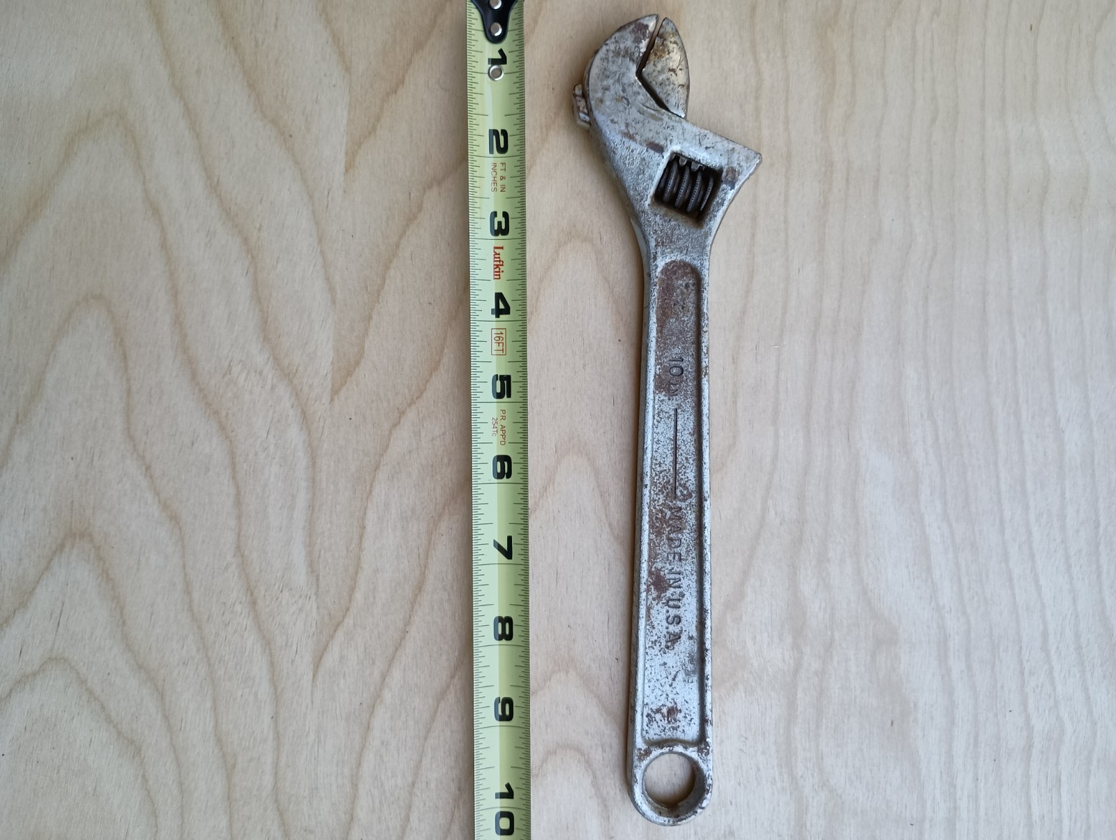Good Vintage Armstrong Adjustable Crescent Wrench 10” USA 250MM 28-710 1-1/8