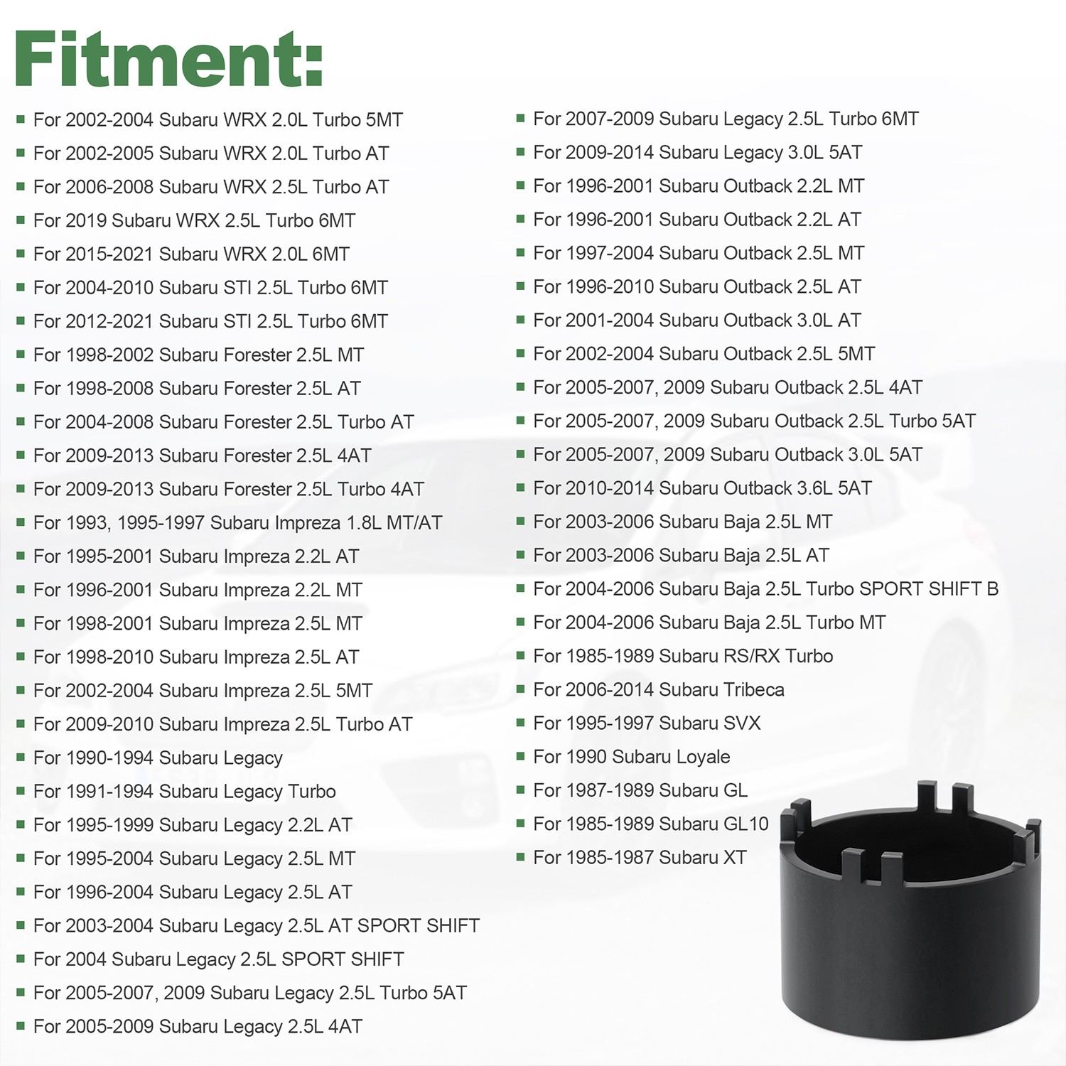 Front Differential Axle Seal Retainer Wrench Socket For Subaru Forester Impreza