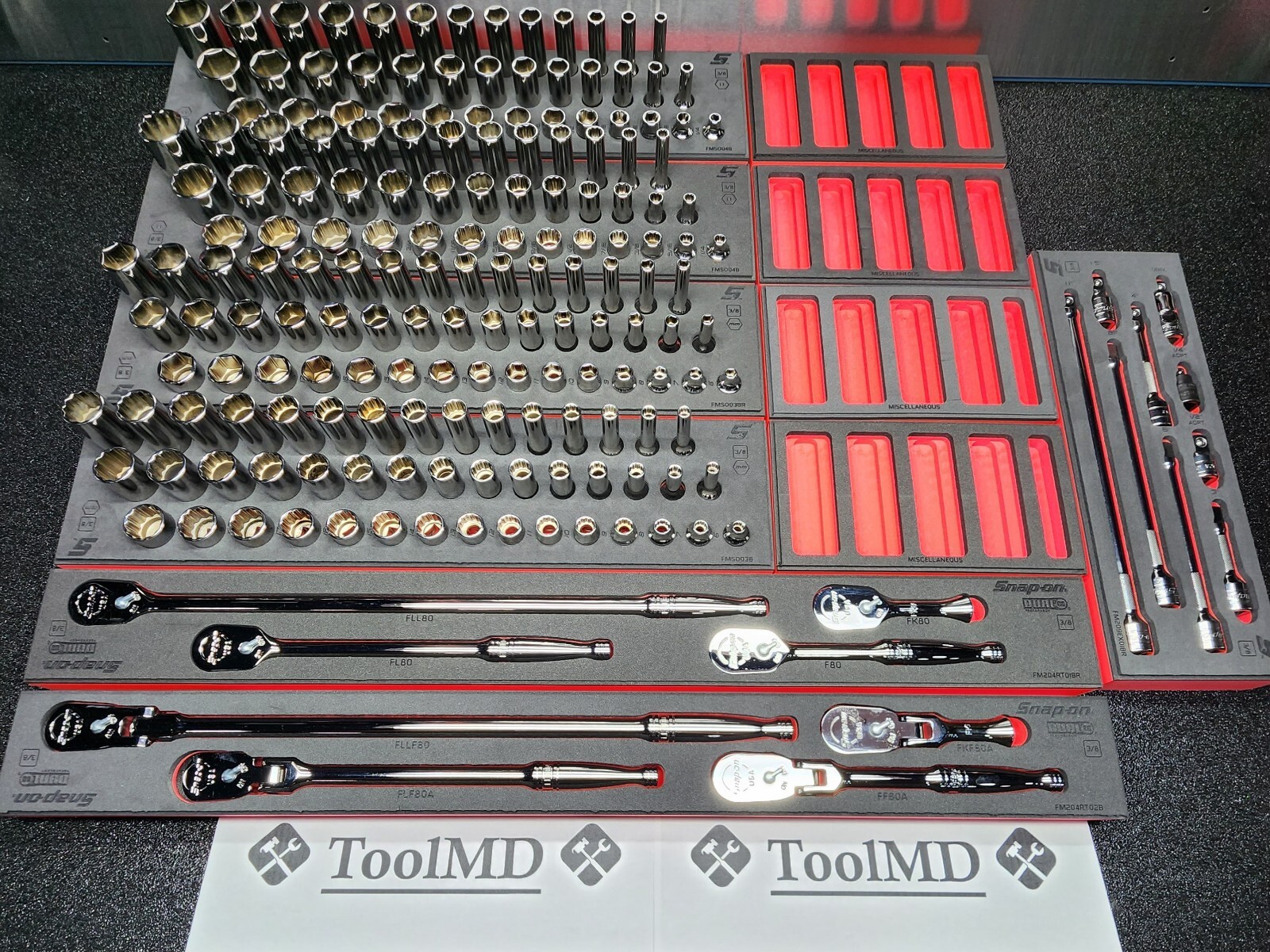 Snap-on Tools 6 & 12-POINT RED 185pc 3/8″ Drive General Service Set 2185GSS01FR
