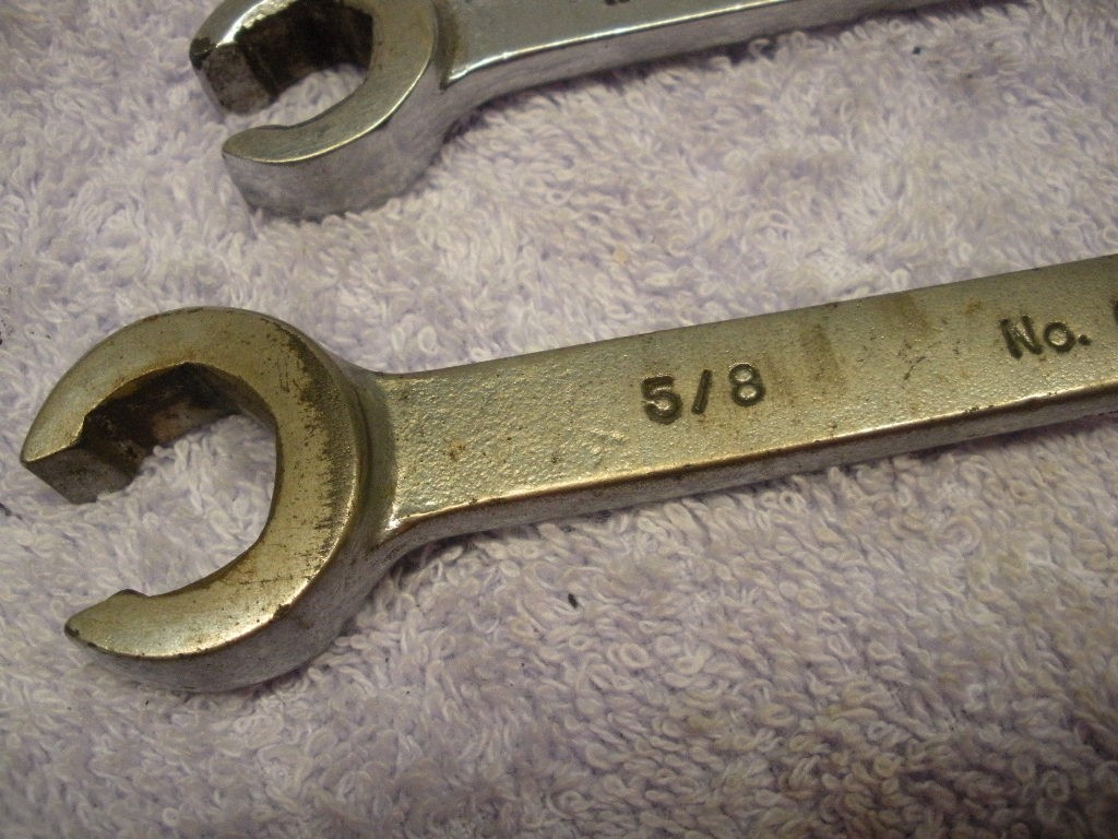 Vintage Cal-Van 2 Piece Combo Line Flare Nut Wrench SAE Set 1/2″-11/16″ USA