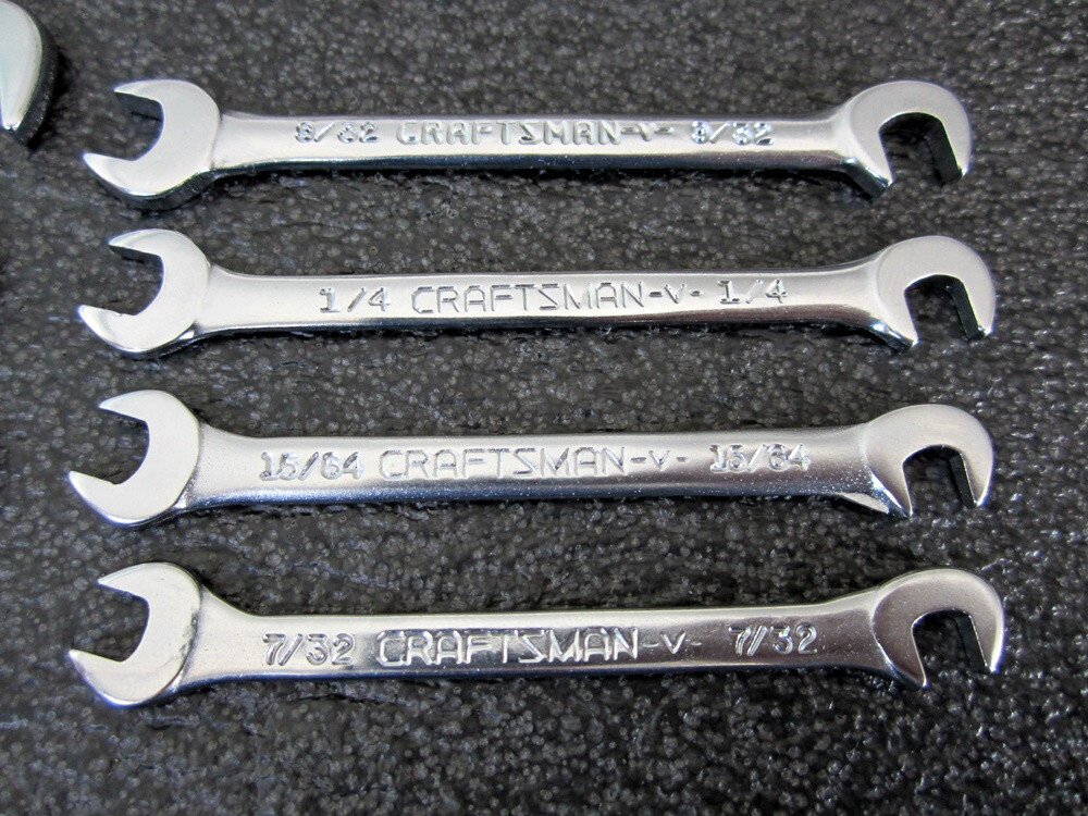 Vintage Craftsman 8pc SAE Ignition Open End Wrench Set 4306 Made in USA