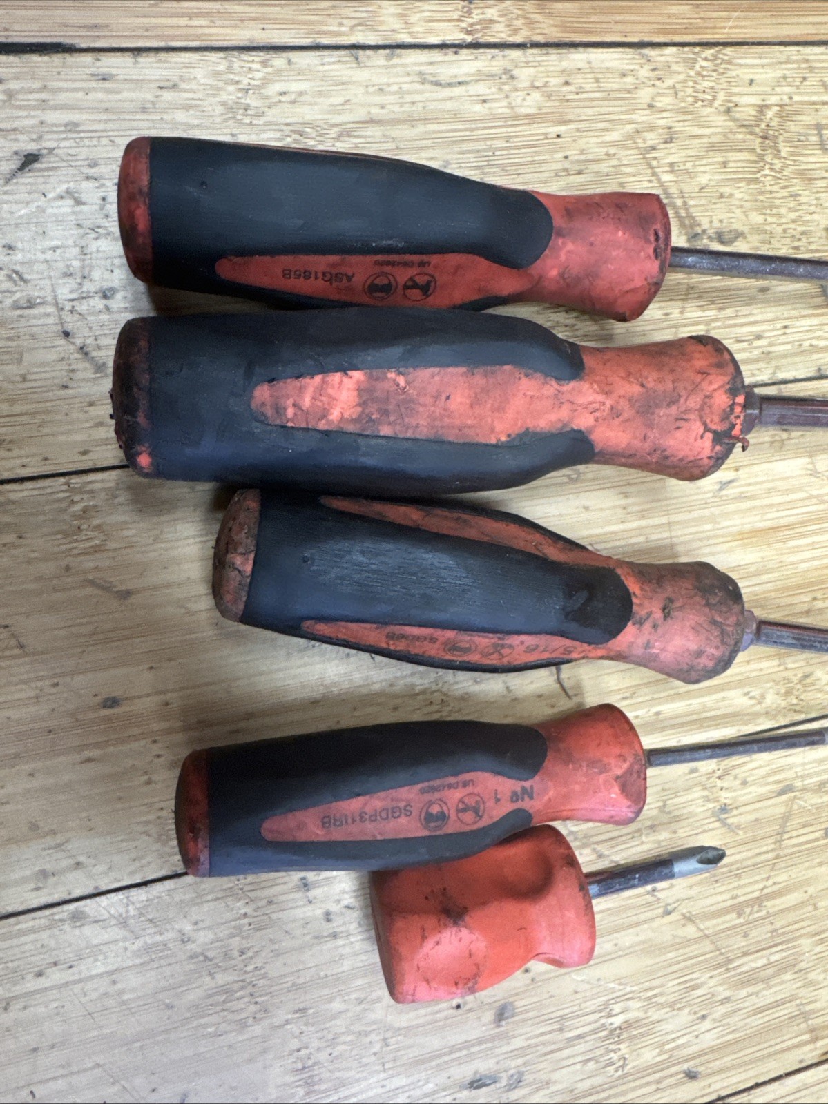 Snap-on Orange 5-Pc Instinct Hard Grip Phillips Flathead Screwdriver