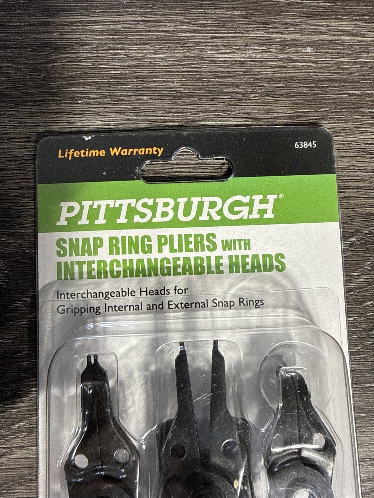 Pittsburgh Snap Ring Pliers with Interchangeable Heads #63845 Vinyl Grip Handles