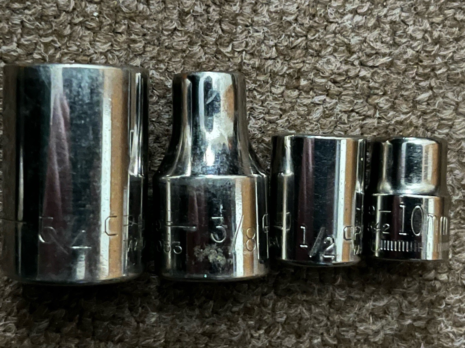 Craftsman Vintage G Series Lot Of 4 Various 6 Point Sockets
