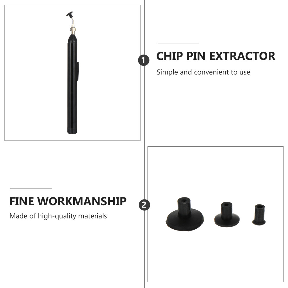 1Pcs Reusable Ic Chip Extraction Tool Nonslip Handle Black for Electronics