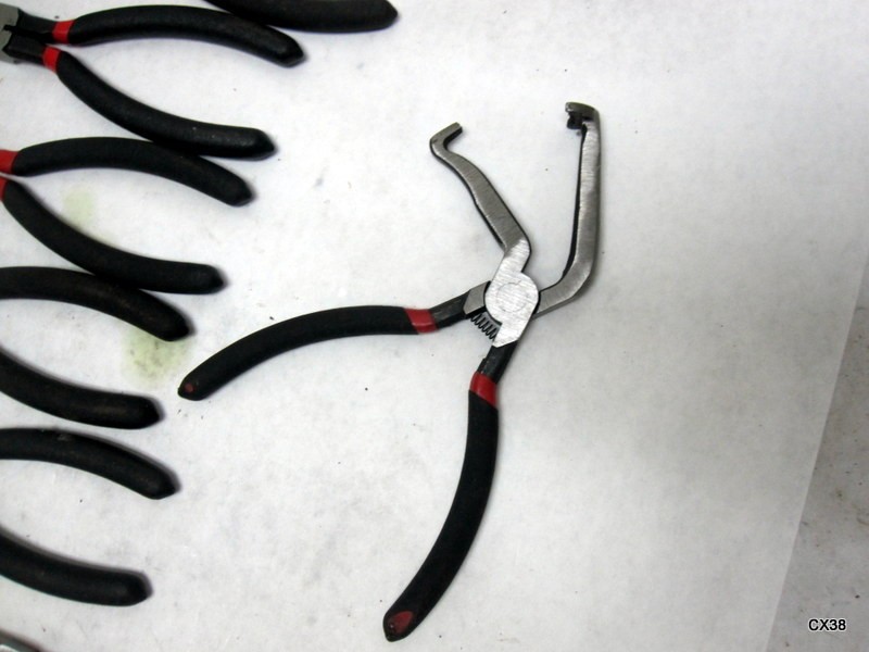9 Pack of Assorted Long Reach Ring Nose, Clamp Nose Angled Pliers