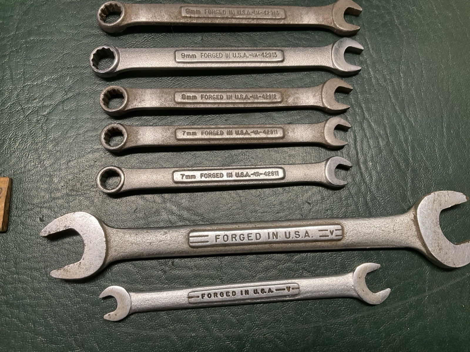 Vtg Craftsman SAE & Metric 12 Point Wrench lot -V- USA 15/16″ – 1/4″ & 18mm-7mm