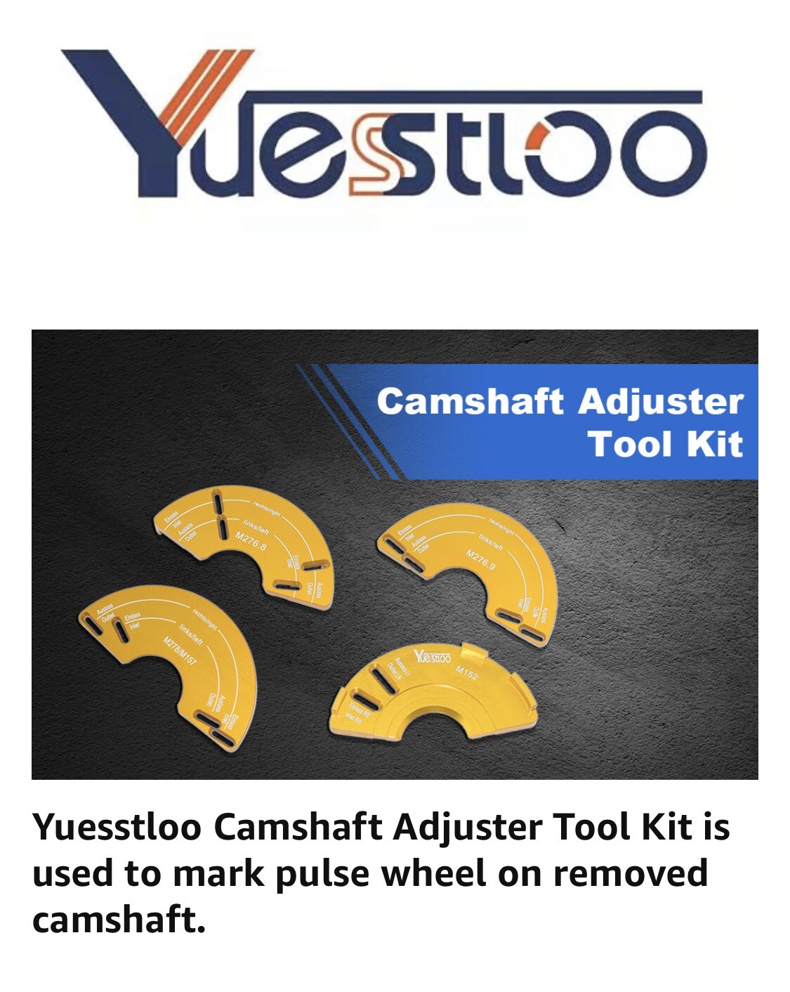Yuesstloo Camshaft Adjuster Tool Kit 4 Pcs, Compatible with Benz M152, M276.8…