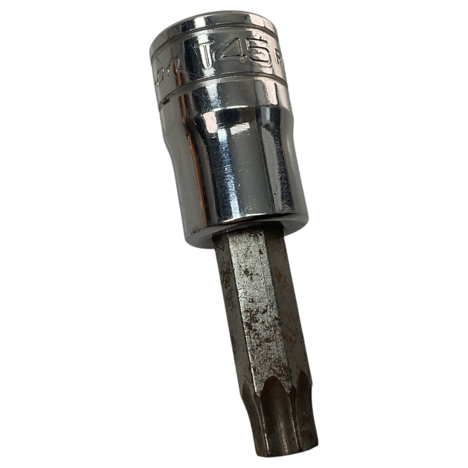 Snap-On Torx Bit Socket FTX45E 3/8″ Drive T45 Chrome USA As Pictured Pro Tool