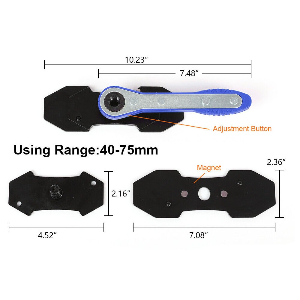 Car Ratchet Brake Piston Wrench Spreader Caliper Pad Install Press Blue Large