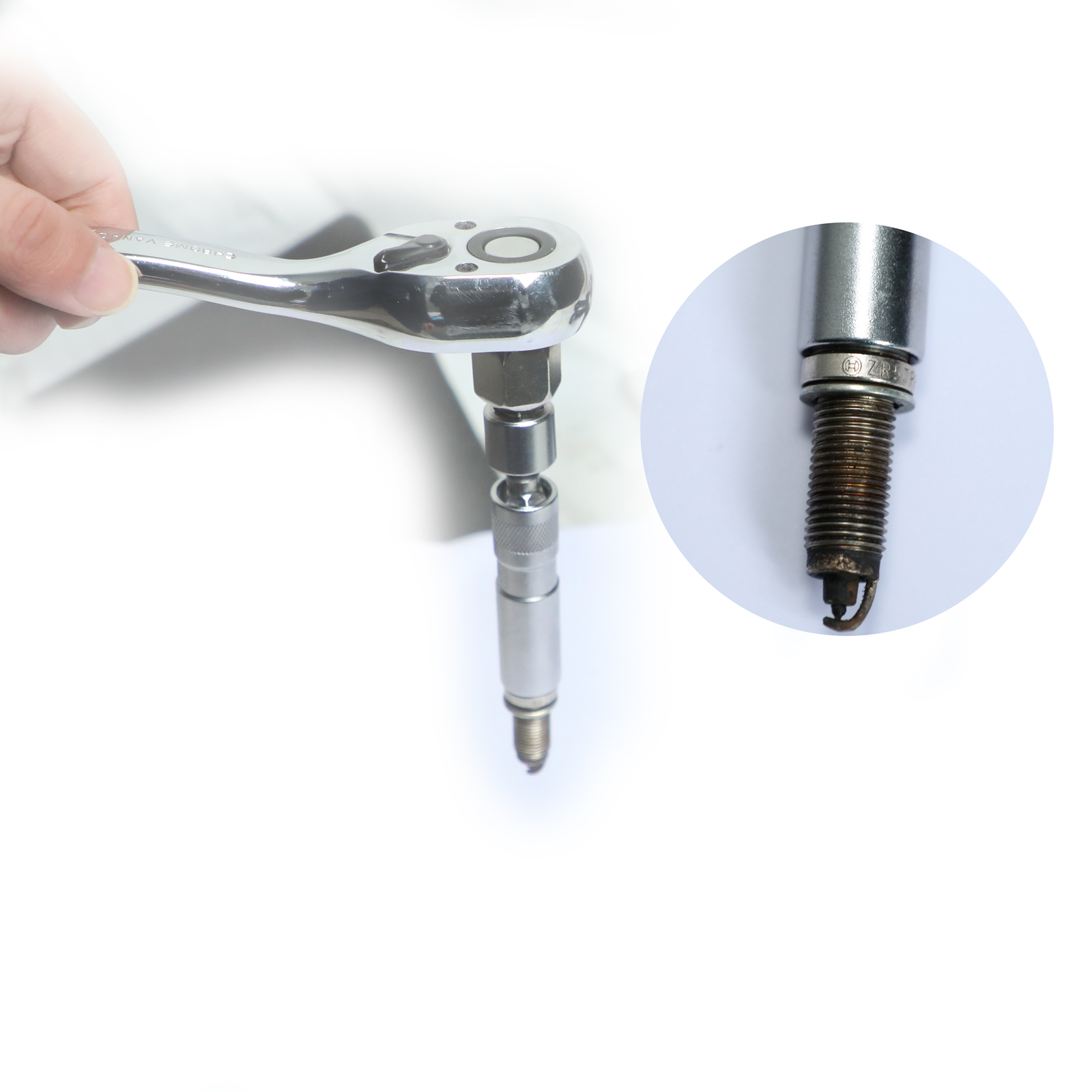 14mm & 16mm Thin Wall Magnetic Swivel Spark Plug Socket 12-Point Removal Tool
