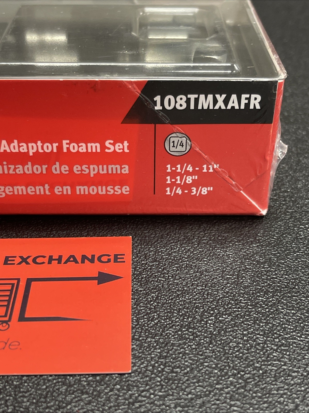 Snap-on Tools NEW RED Foam 8pc 1/4″ Drive Extension & Adaptor Foam Set 108TMXAFR