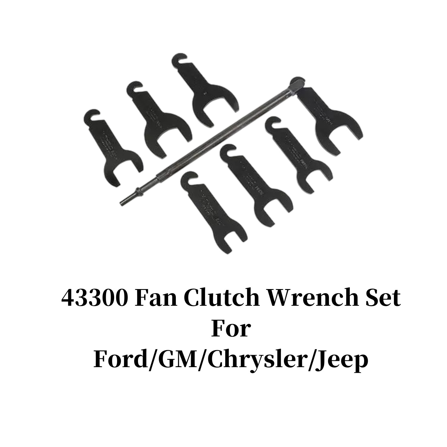 Pneumatic Fan Clutch Wrench Removal Tool Kit 43300 Fit for Ford/GM/Chrysler/Jeep