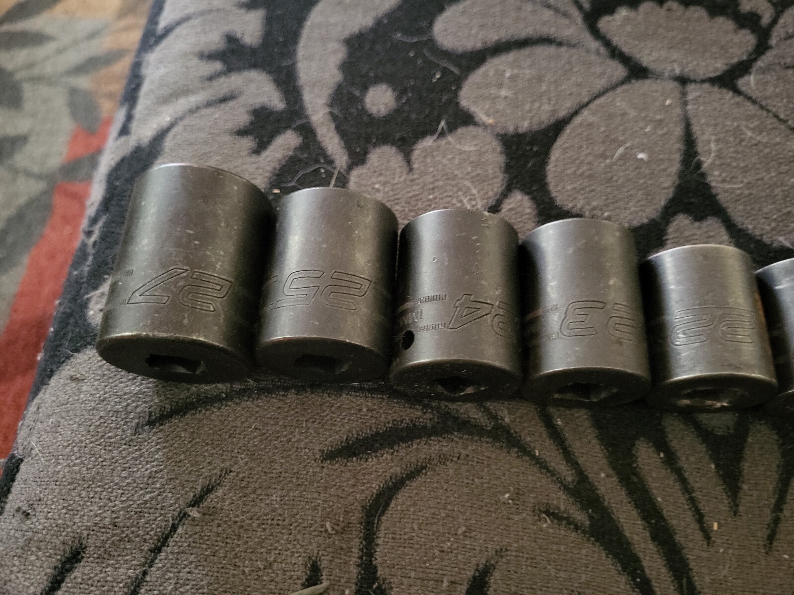Snap-on 1/2″ drive 15 thru 25 27 mm Impact Socket SET lmm150a to imm270