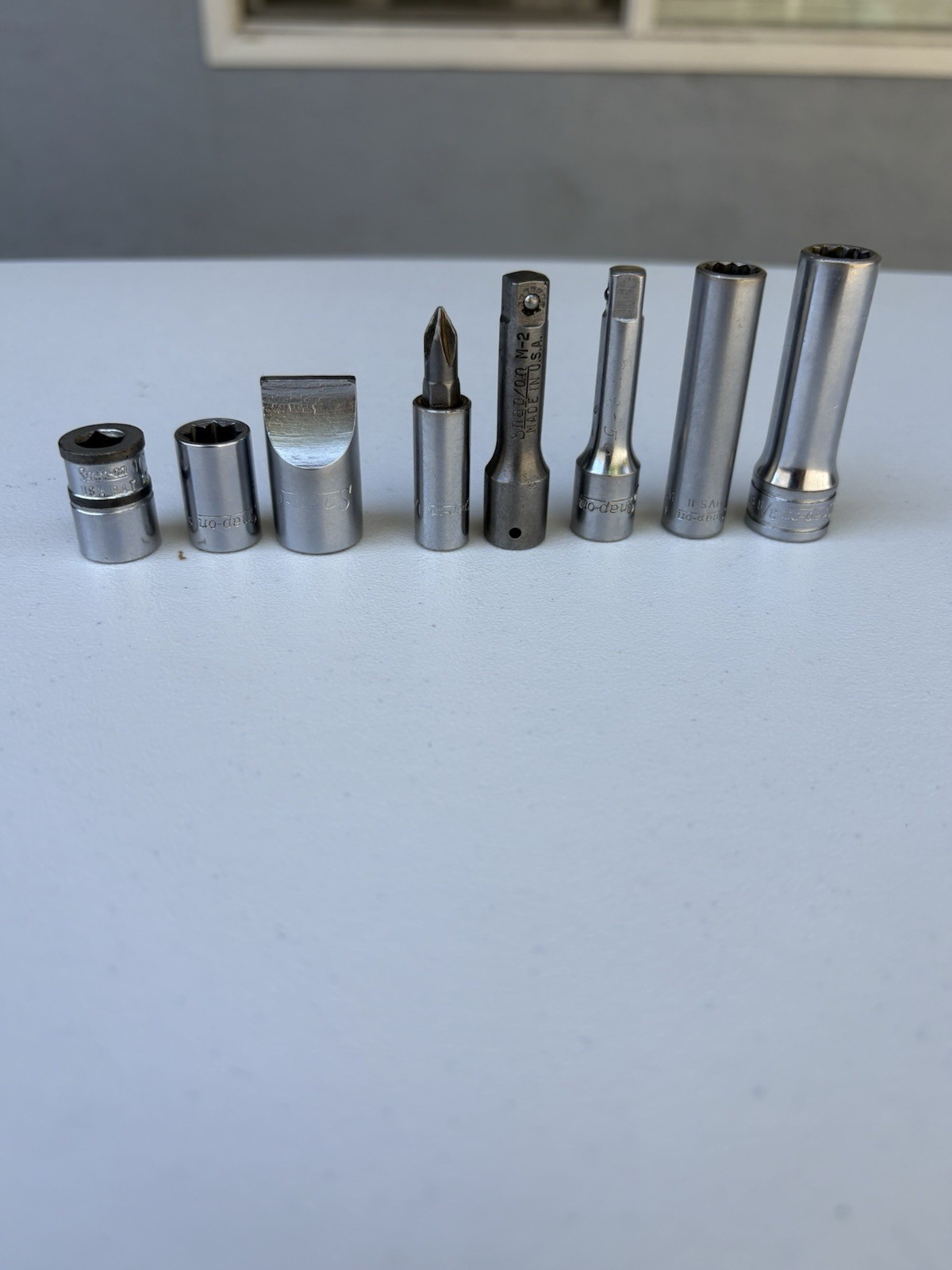 Snap-on 8 Piece 1/4” & 3/8” Drive -Sockets, Extensions & Adapters- USA Made