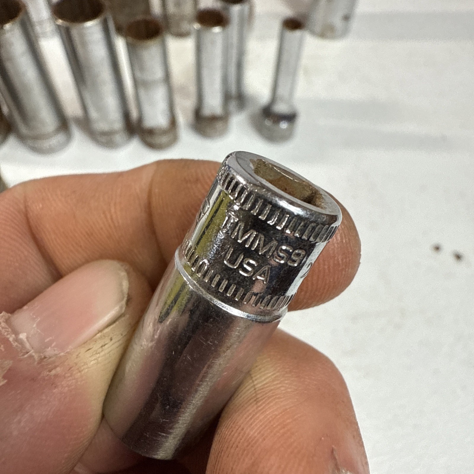 SNAP-ON Socket & Extension (Lot Of 17) 3/8″ Drive Deep SAE Sockets 6 & 12 Pt