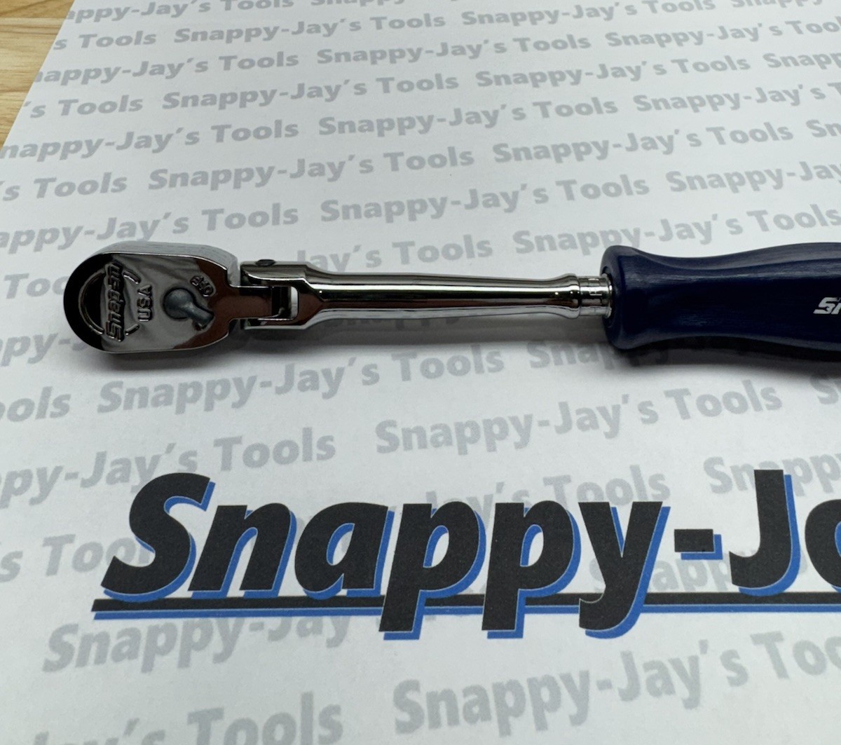 Snap-on Tools NEW CLASSIC BLUE Hard Grip 1/4″ Drive LONG Flex Ratchet THLFD72B
