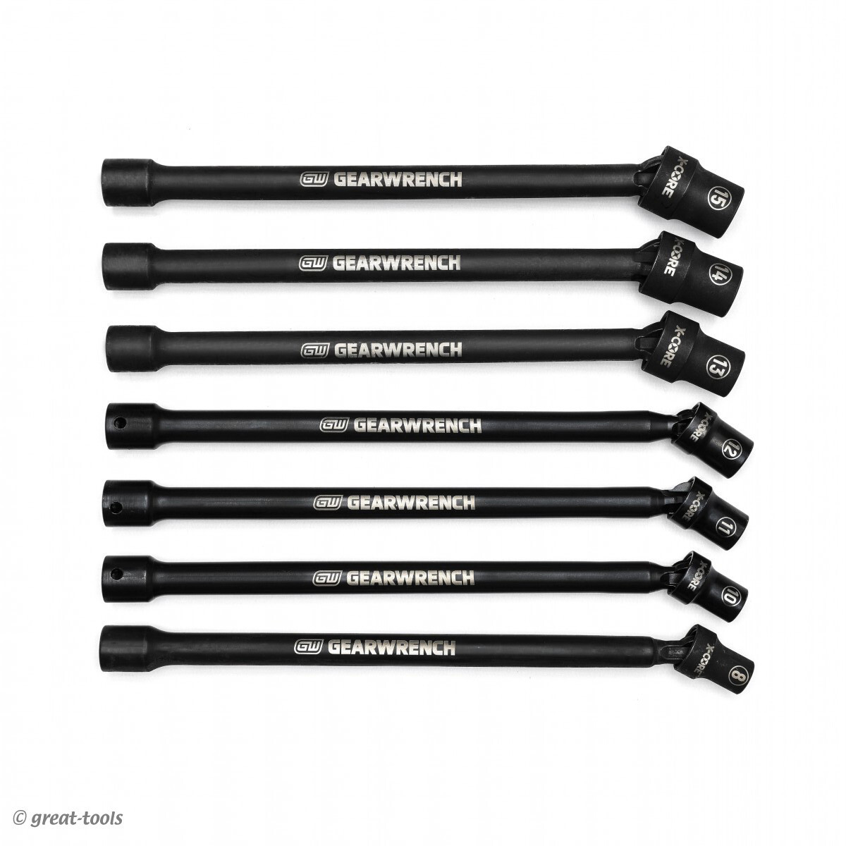 LONG PINLESS UNVERSAL SOCKET EXTENSION SET – metric sockets – Gear Wrench Tools