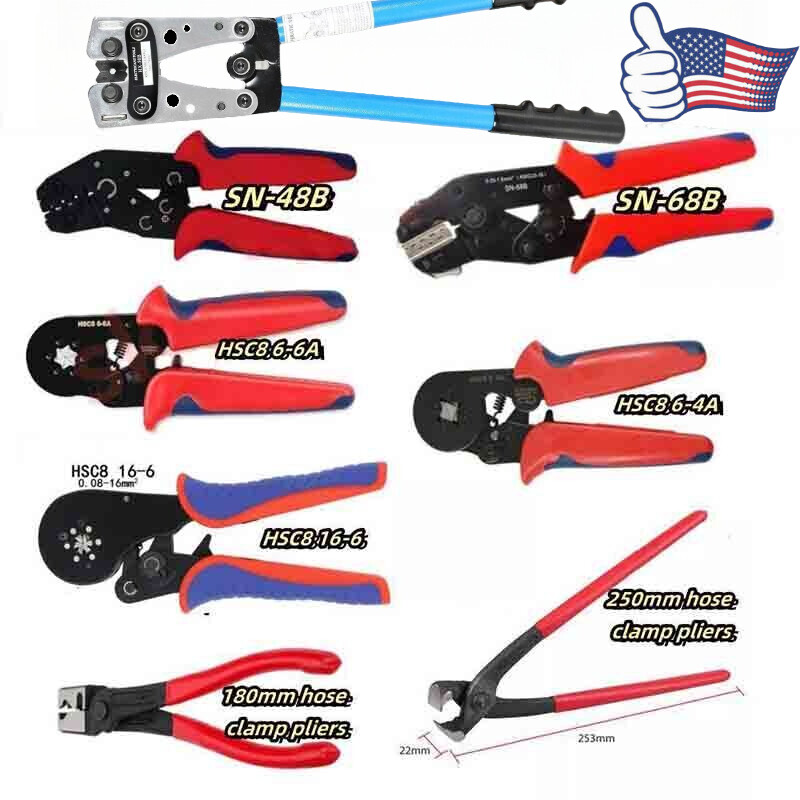 SN-68B Crimping Plier Crimper Tool 0.25-1.5mm² for Dupont,TE,JST,Molex Terminal