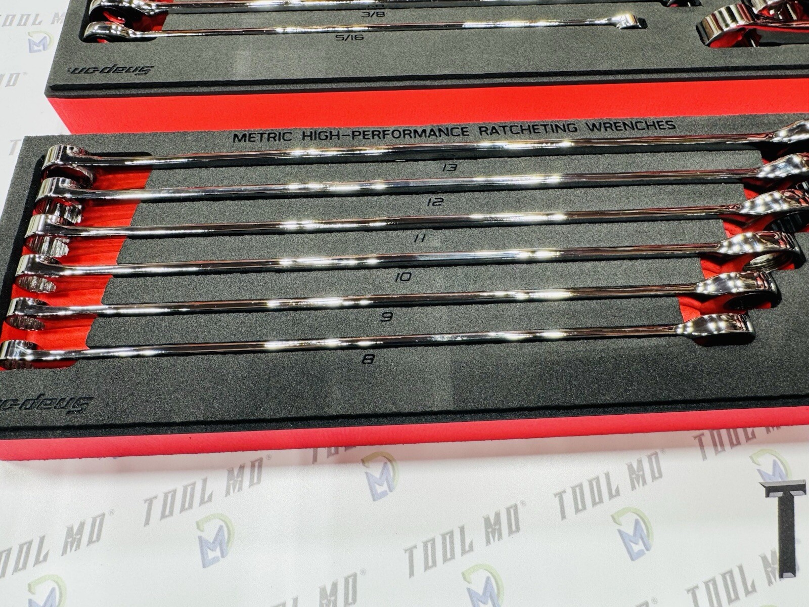 Snap-on Tools 20pc Metric & SAE High-Performance Ratcheting Box Wrench Foam Set