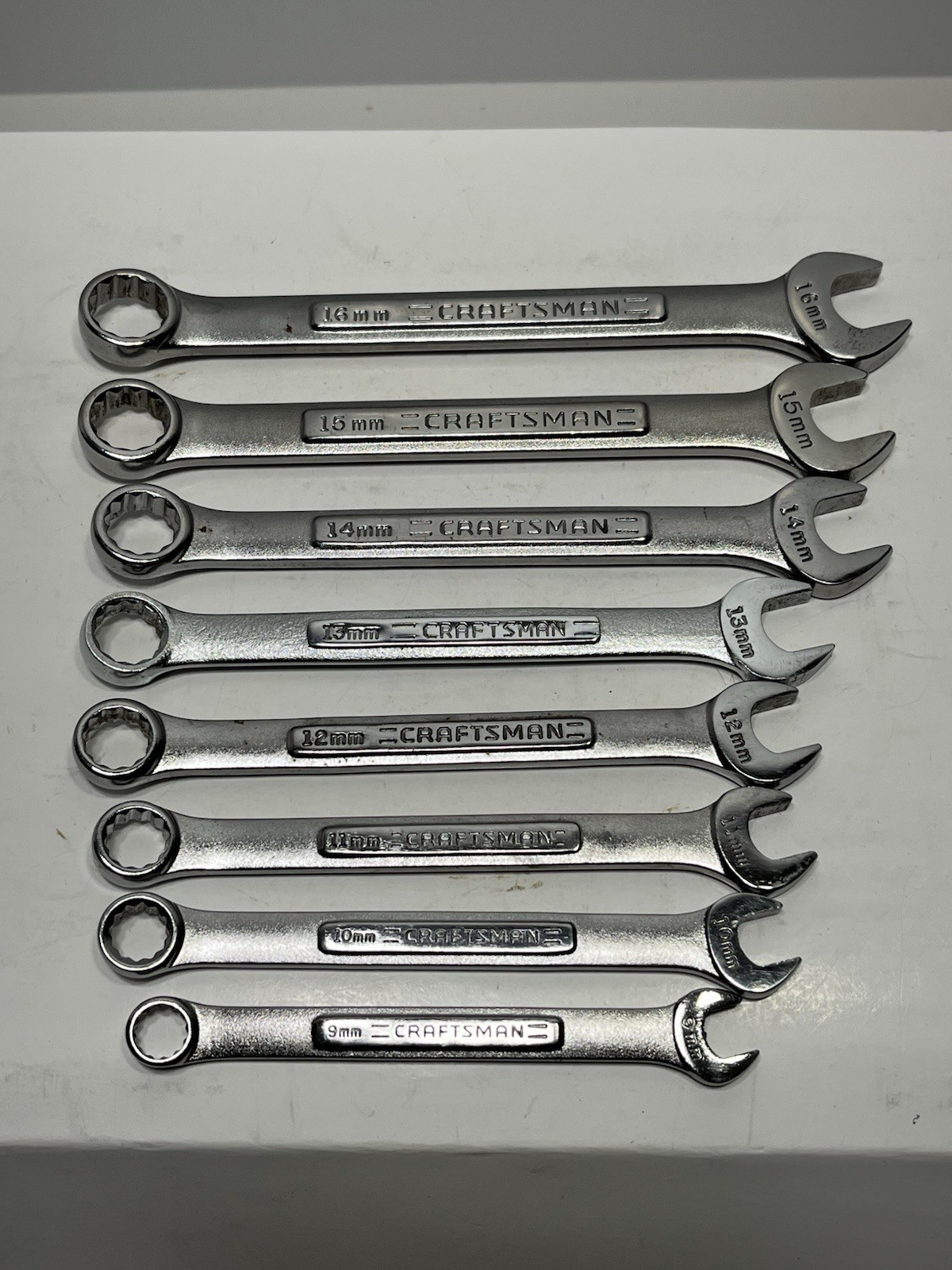 Craftsman 8 Piece 12 Point Combinaition Metric Box End Wrench Set