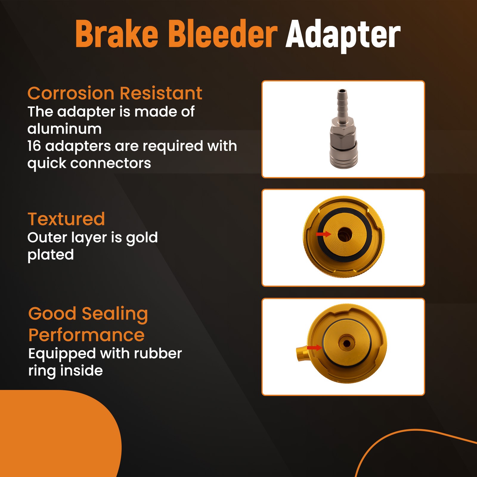 17Pcs Brake Master Cylinder Bleeder Adaptors Set Brake Fluid Bleeder Adapter Kit