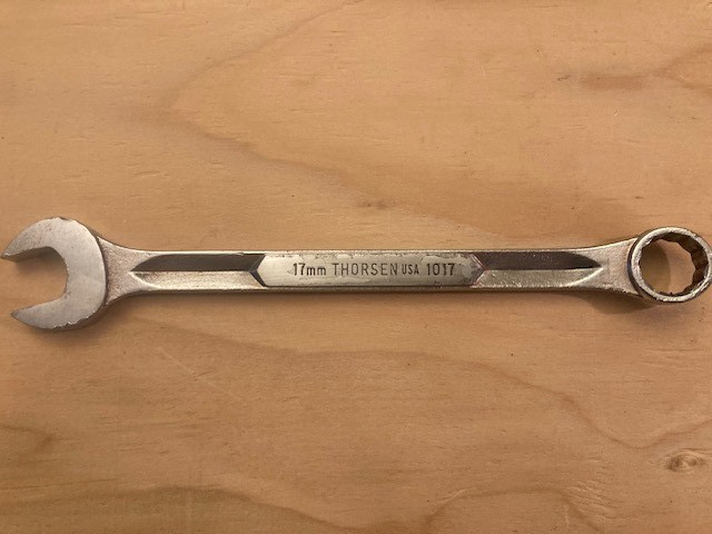 Thorsen 17mm Combination Wrench 1017 USA Metric Chrome Vanadium Steel