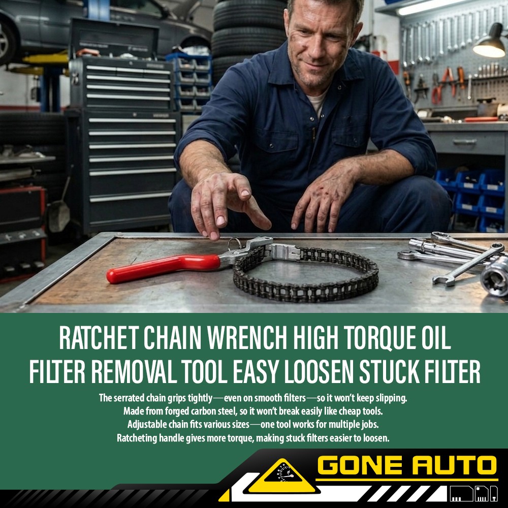 Heavy-Duty Ratcheting Chain Wrench Fittings 60-160mm Oil Filter Change Pipe