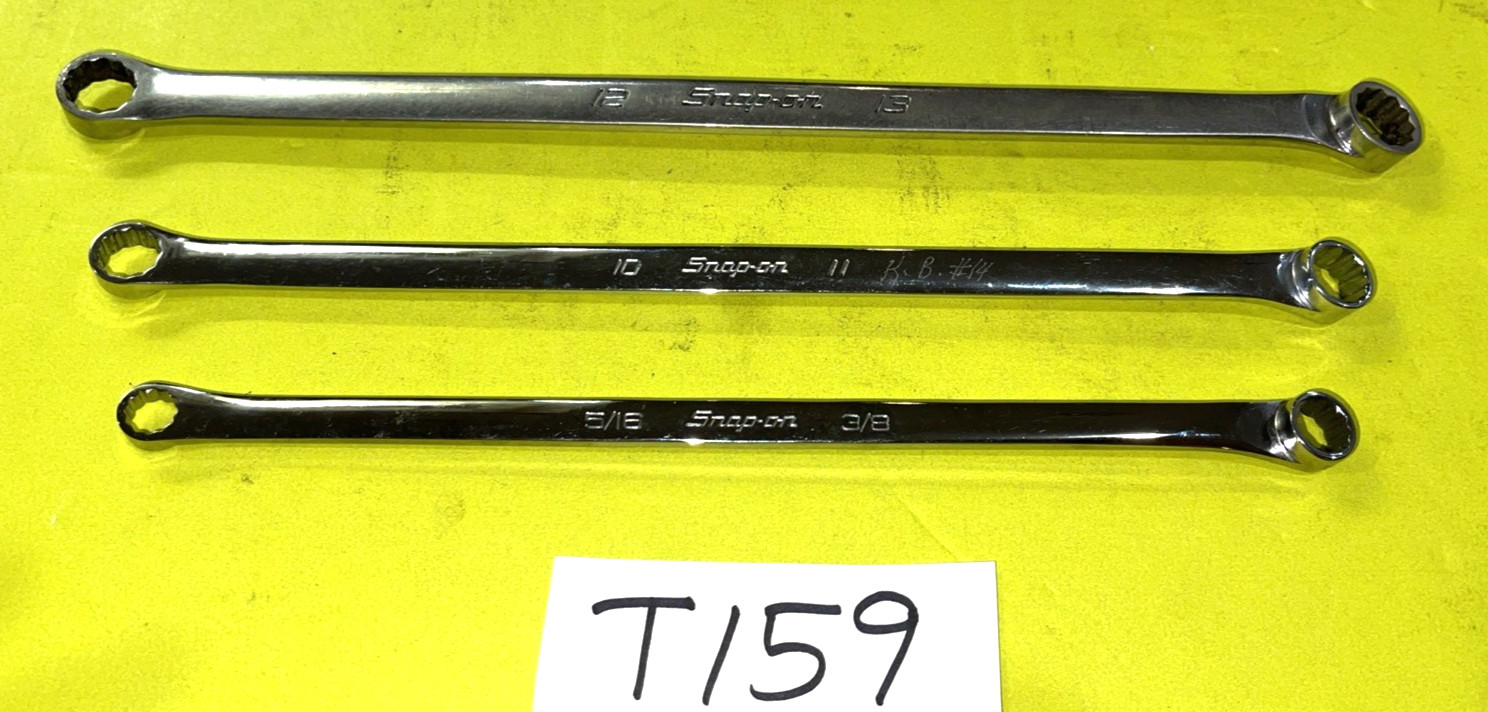 SNAP-ON TOOLS 3 PIECE SAE. & METRIC HIGH PERFORMANCE 15% OFFSET BOX WRENCHES