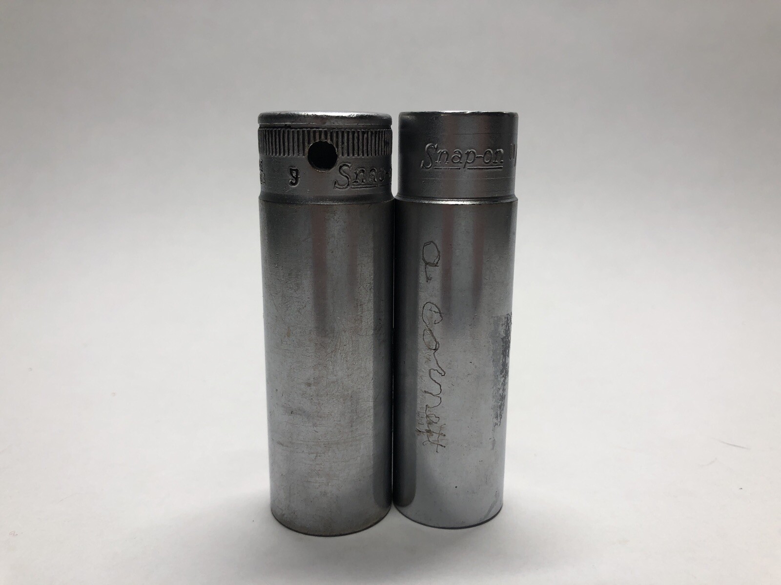2 Vtg Snap-On Deep Sockets S-240 SVS 221 USA 1/2 in Drive 12 Point 3/4 11/16