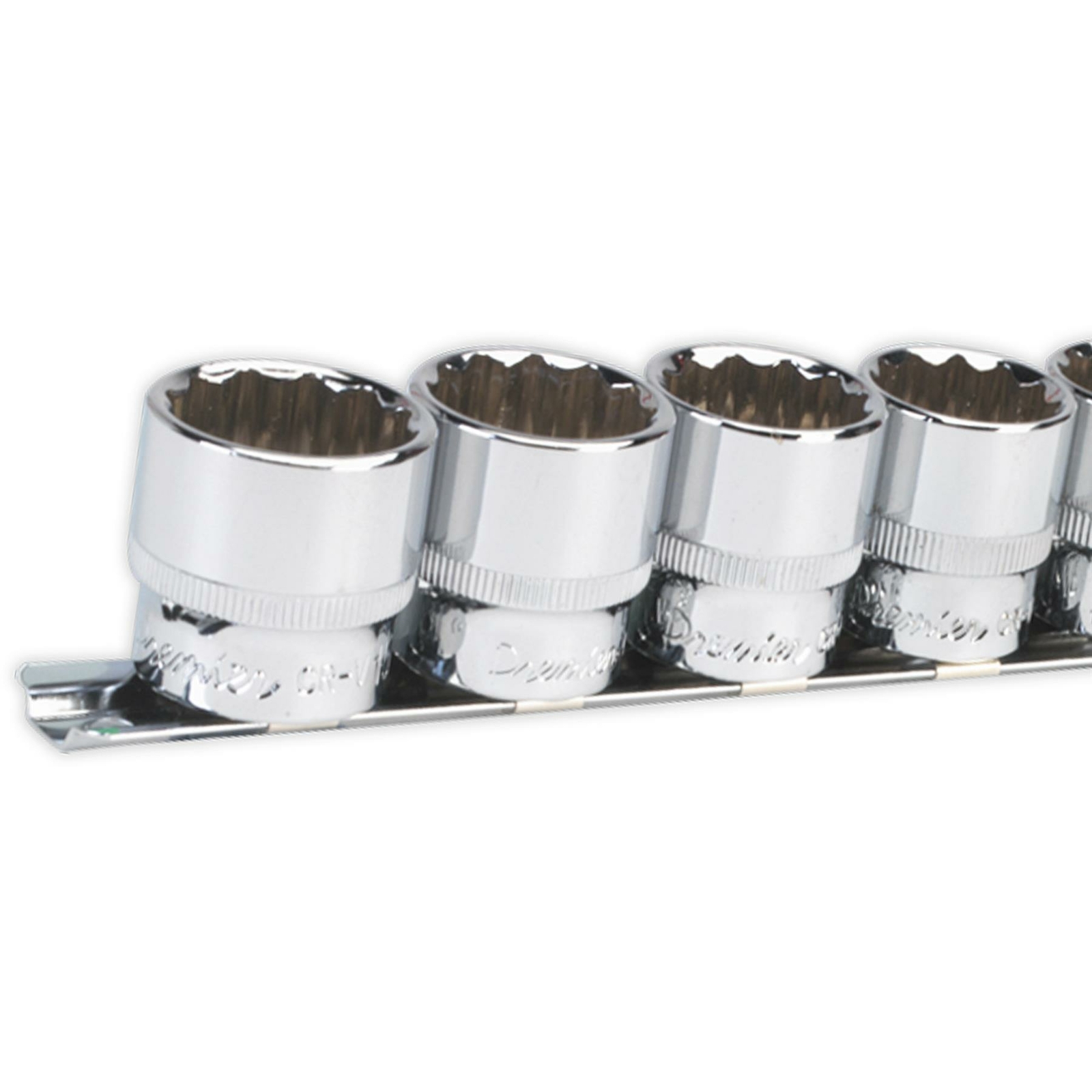 Sealey Premier 11 Piece Bi-Hex 3/8″ Sq Dr Imperial AF Socket Set + Rail