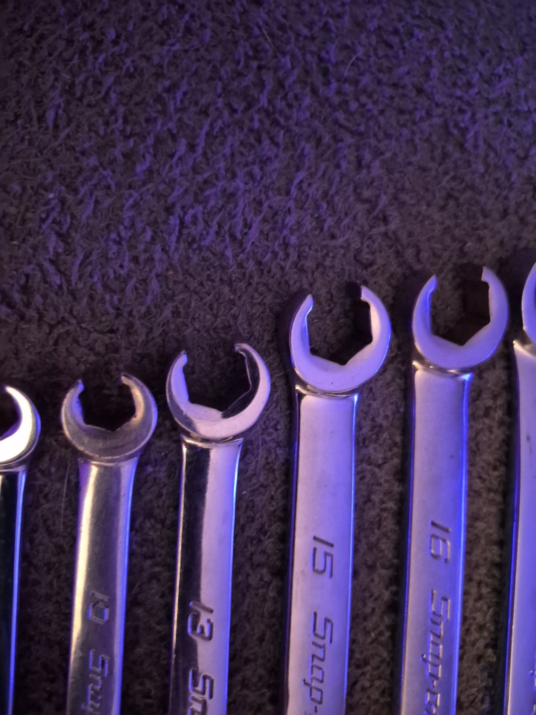 Snap-on 6pc Flare Nut Line Wrench Set Metric 9-21mm RXFMSB