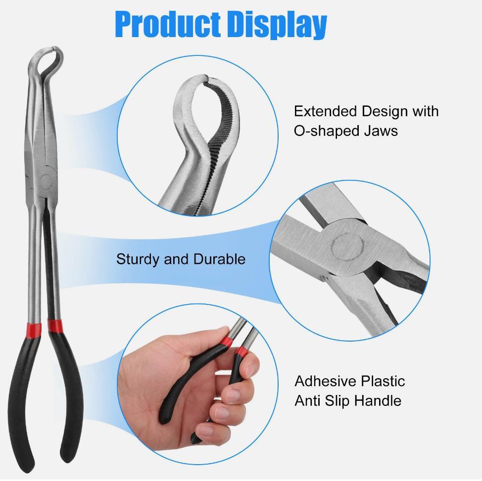 11″ Electrical Disconnect Long Spark Plug Removal Pliers For Car Connectors US