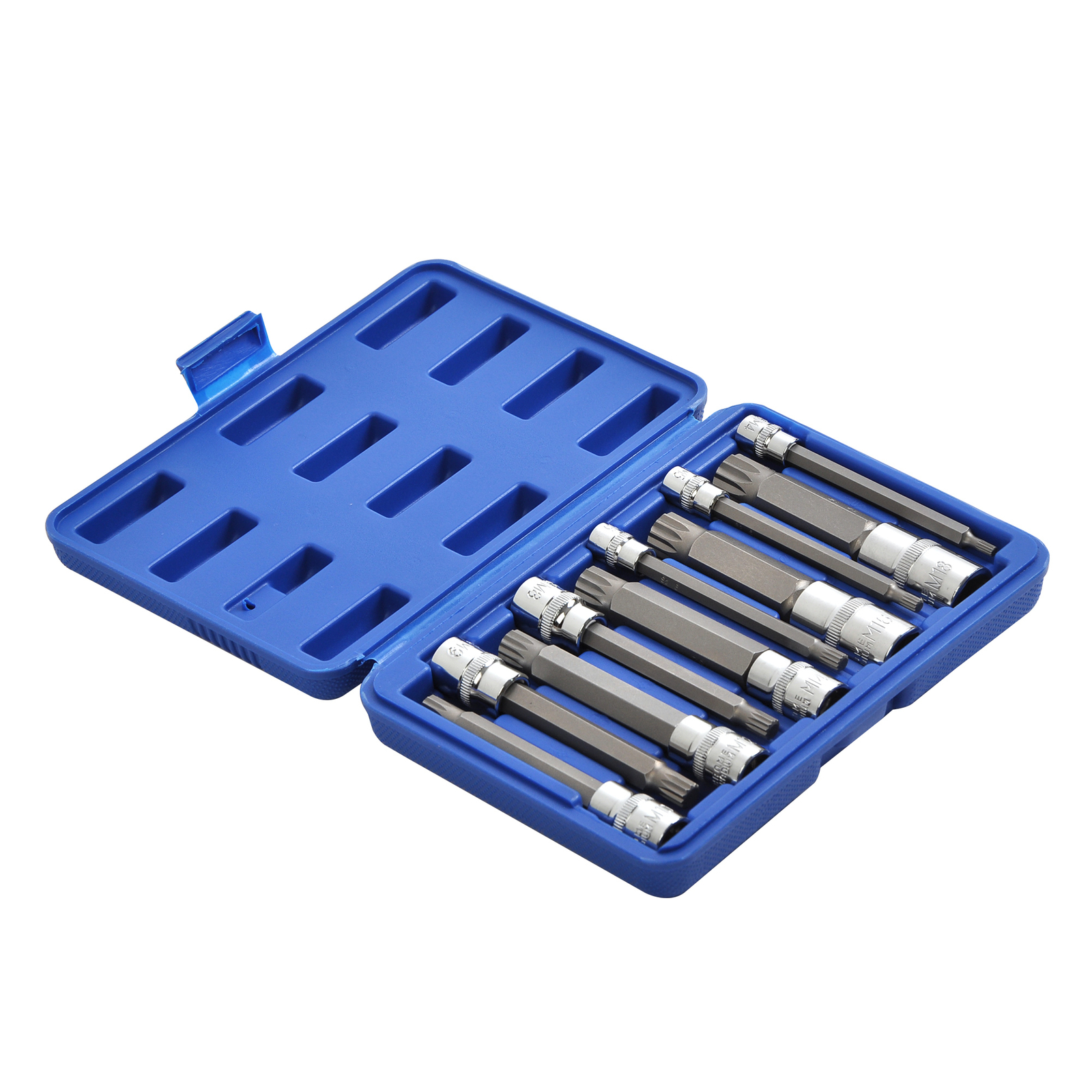 XZN Triple Square Long Spline Socket Bit Set 1/4″ 3/8″ 1/2″ Tamper Proof 10pc