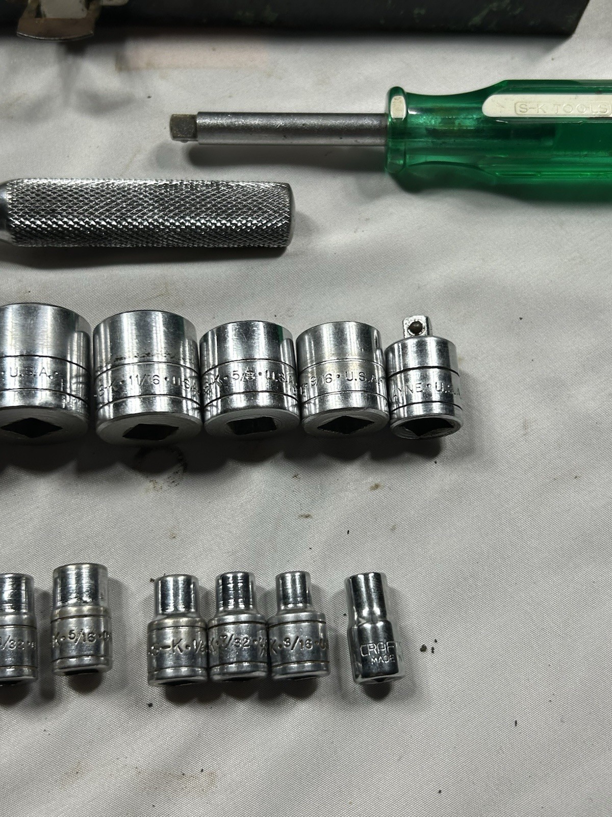S-K Tools 3/8″ And 1/4” Drive 23 Piece Socket Set USA Made Please Read