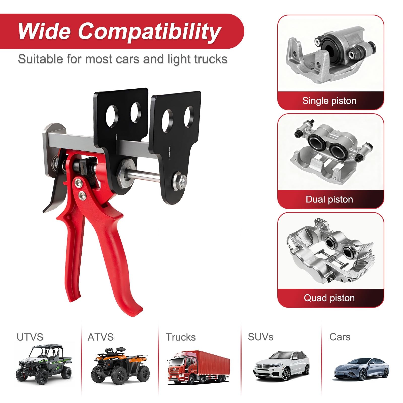 Brake Caliper Compression Tool 29100 4 Piston Pad Spreader Car Light Truck