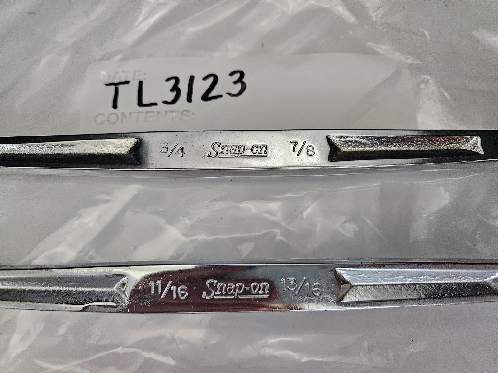 SNAP ON 2 PC #FH2226C & #FH2428C 12 PT DOUBLE FLEX HEAD SOCKET END WRENCHES