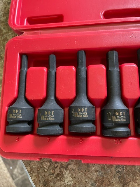 NAPA 8-Piece NPT 610328 Swivel 1/2″ Drive Impact Metric Hex Bit Set 6mm – 19mm