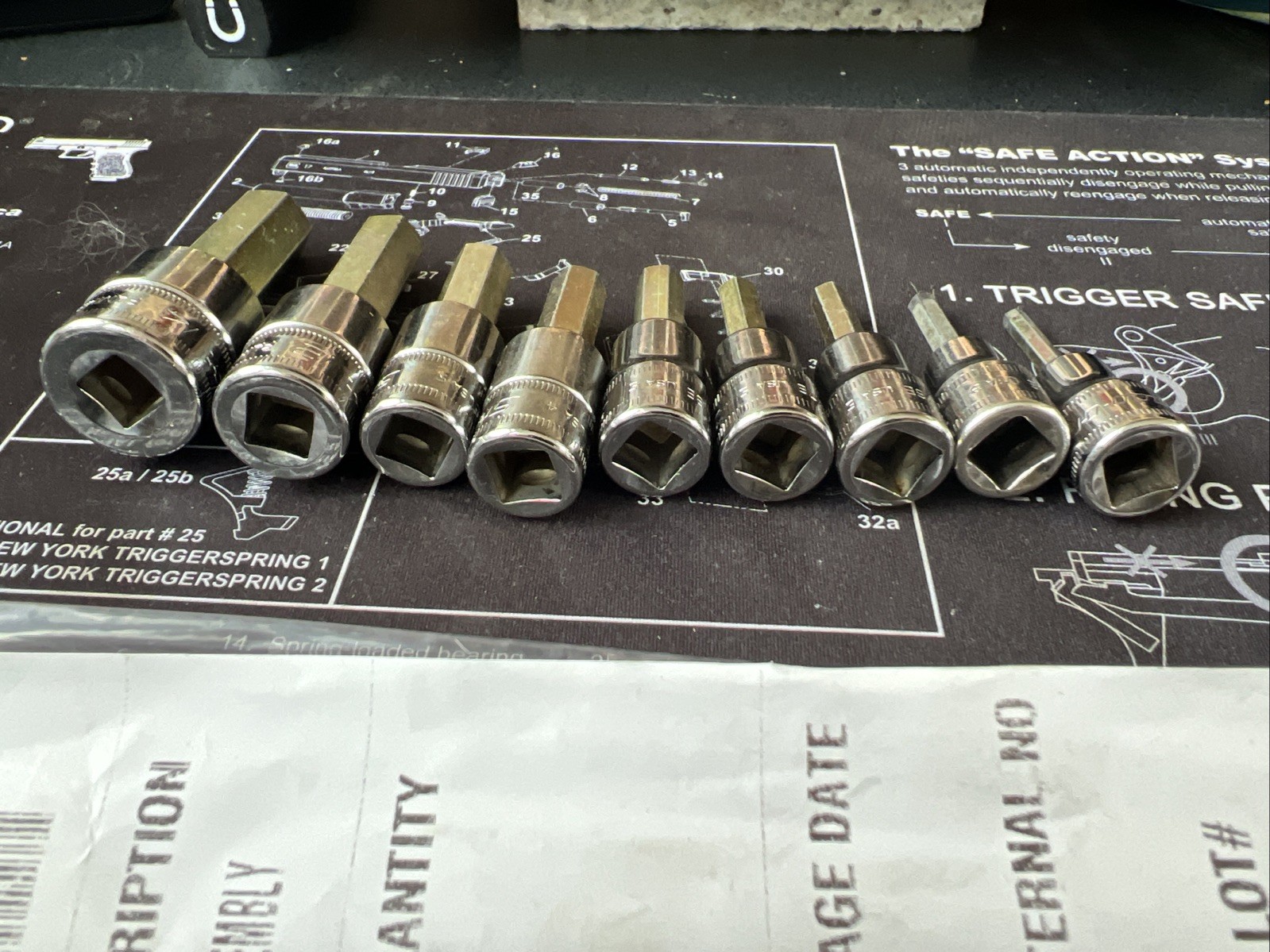 Snap On 211EFAMY 11pc 3/8” Dr Hex Bit Socket Set 4-14 mm 🔥