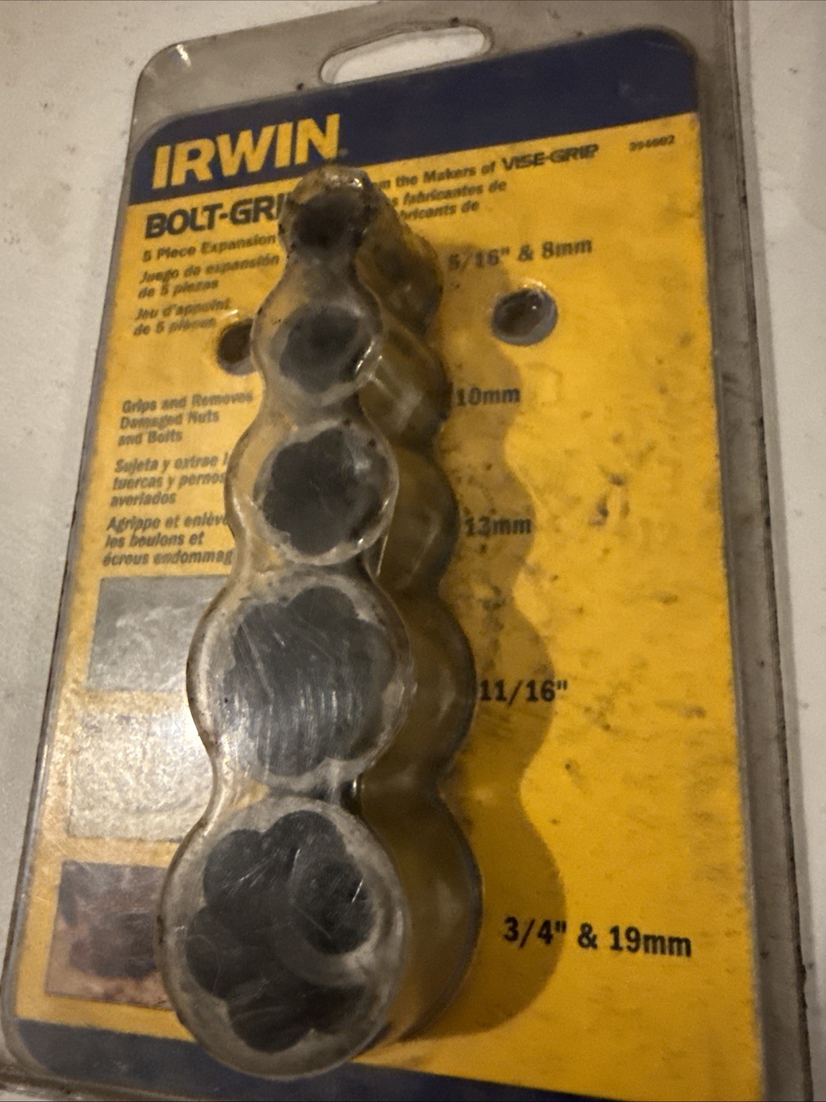 IRWIN BOLT-GRIP 5 Pc Expansion Set Bolt Extractor Kit 5/16–3/4” Metric SAE 🔧🔥
