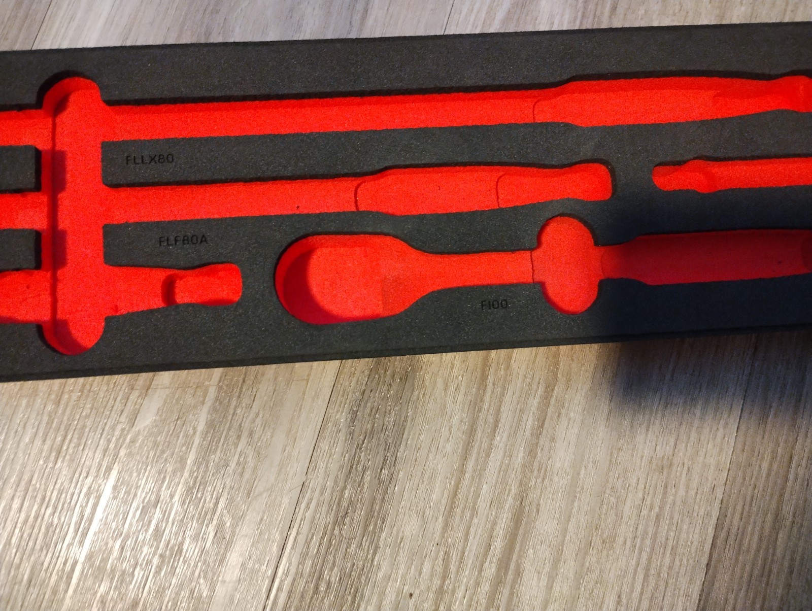 Snap-on 1/2″ Drive Soft Grip Fixed Head Ratchet Foam Set organizer FM209ESS01B